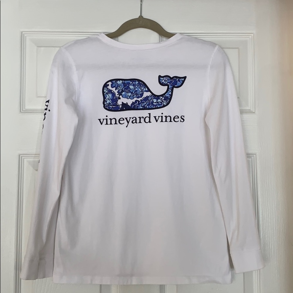 Vineyard Vines Girls Hydrangea Whale Long-Sleeve